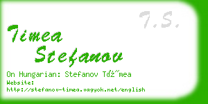 timea stefanov business card